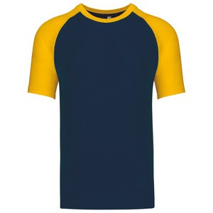 Kariban K330 - BASE BALL - CONTRAST T-SHIRT Navy/Yellow