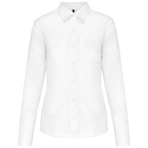 Kariban K549 - JESSICA - LADIES' LONG SLEEVE EASY CARE POLYCOTTON POPLIN SHIRT White