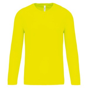 ProAct PA443 - Men's Long Sleeve Sports T-Shirt Fluorescent Yellow