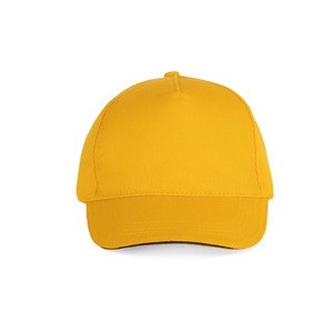 K-up KP130 - SANDWICH PEAK CAP - 5 PANELS Yellow / Dark Grey