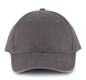 K-up KP011 - ORLANDO - MEN'S 6 PANEL CAP Slate Grey / Light Grey