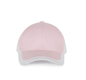 K-up KP045 - RACING - BI-COLOUR 6 PANEL CAP Pink / White