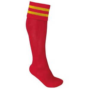 ProAct PA015 - STRIPED SPORTS SOCKS Sporty Red / Sporty Yellow