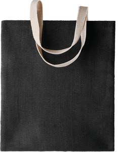 Kimood KI0226 - 100% NATURAL YARN DYED JUTE BAG Black / Black