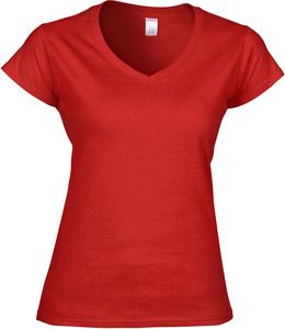 Gildan GI64V00L - Softstyle Ladies V-Neck T-Shirt Red