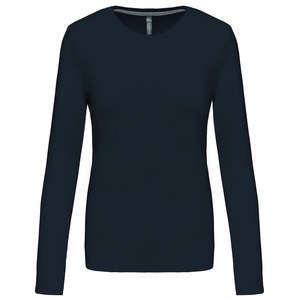 Kariban K383 - LADIES' LONG SLEEVE CREW NECK T-SHIRT Navy/Navy