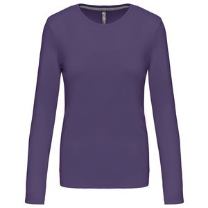 Kariban K383 - LADIES' LONG SLEEVE CREW NECK T-SHIRT Purple