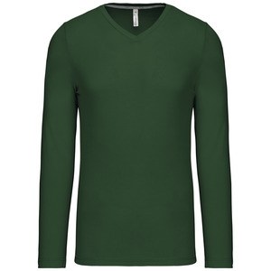 Kariban K358 - MEN'S LONG SLEEVE V-NECK T-SHIRT Forest Green