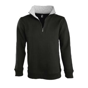 SOL'S 47300 - SCOTT Men's Trucker Neck Sweatshirt (1/4 Zip) Black
