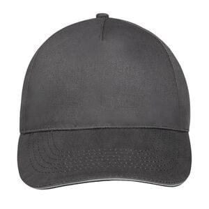 SOL'S 88110 - SUNNY Five Panel Cap Dark grey / Light grey