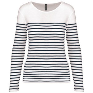 Kariban K386 - Ladies’s striped long sleeve mariniere