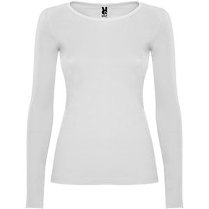 Roly CA1218 - EXTREME WOMAN Semi fitted long-sleeve t-shirt with fine trimmed neck White
