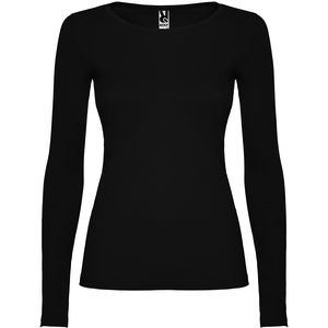 Roly CA1218 - EXTREME WOMAN Semi fitted long-sleeve t-shirt with fine trimmed neck Black