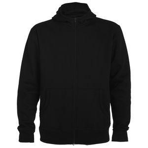 Roly CQ6421 - MONTBLANC Sweat hooded jacket with high neck and full zip Black