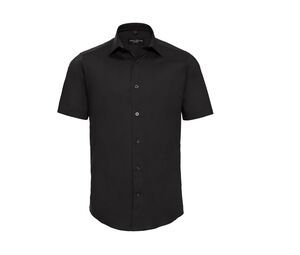 Russell Collection JZ947 - Cotton Men's Stretch Shirt Black