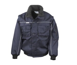 Result RS071 - Workguard Zip Sleeve Heavy Duty Jacket Navy/Navy