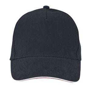 SOL'S 02116 - Longchamp Unisex Contrast Three Colour Cap French Navy