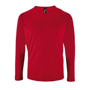 SOL'S 02071 - Sporty Lsl Men Long Sleeve Sports T Shirt Red