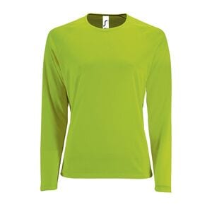 SOL'S 02072 - Sporty Lsl Women Long Sleeve Sports T Shirt Neon Green
