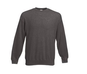 Fruit of the Loom SC250 - Straight Sleeve Sweatshirt Dark Heather Grey