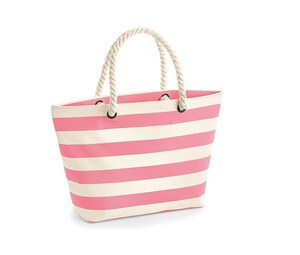 Westford mill WM680 - Boardwalk Beach Bag Natural/Pink