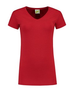 Lemon & Soda LEM1262 - T-shirt V-neck cot/elast SS for her Red