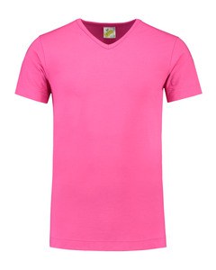 Lemon & Soda LEM1264 - T-shirt V-neck cot/elast SS for him Fuchsia