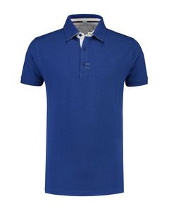 Lemon & Soda LEM3562 - Polo Contrast Cot/Elast SS for him Royal Blue/WH