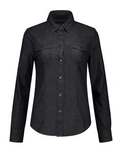 Lemon & Soda LEM3950 - Denim Shirt LS for her Dark Blue Denim