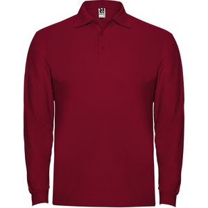 Roly PO6635 - ESTRELLA L/S Long-sleeve polo shirt with ribbed collar and cuffs Garnet