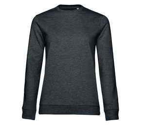 B&C BCW02W - Round neck sweatshirt Heather Asphalt