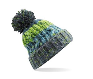 Beechfield BF486 - Corkscrew beanie with pompom Electric Grey