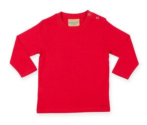 Larkwood LW021 - This long-sleeved Larkwood baby T-shirt  Red