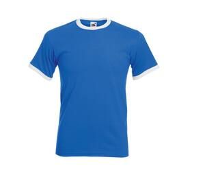 Fruit of the Loom SC245 - Ringer Men's T-Shirt 100% Cotton Royal blue