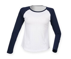 SF Women SK271 - Womens long-sleeved baseball T-shirt