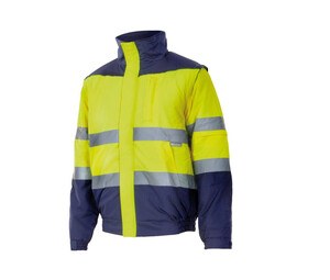 VELILLA VL161 - TWO-TONE HIGH-VISIBILITY QUILTED JACKET Fluo Yellow / Navy