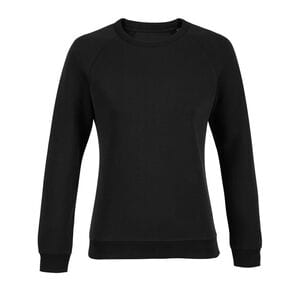 NEOBLU 03195 - Nelson Women French Terry Round Neck Sweatshirt Deep Black