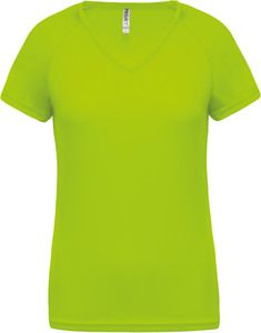 Proact PA477 - Ladies’ V-neck short-sleeved sports T-shirt Lime
