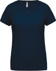 Proact PA477 - Ladies’ V-neck short-sleeved sports T-shirt Sporty Navy