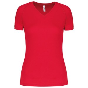 Proact PA477 - Ladies’ V-neck short-sleeved sports T-shirt Red