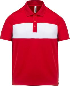 Proact PA494 - Kids' short-sleeved polo-shirt Sporty Red / White