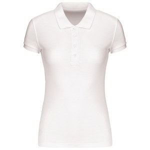 Kariban K210 - Women's short-sleeved organic piqué polo shirt White
