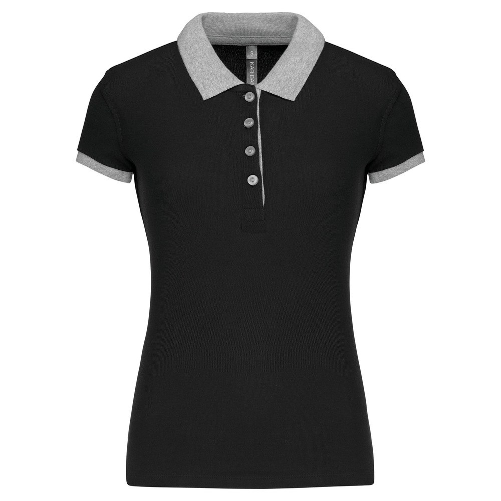 Kariban K259 - Ladies’ two-tone piqué polo shirt