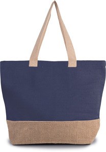 Kimood KI0258 - Rustic spirit tote shopping bag Patriot Blue / Natural