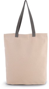 Kimood KI0278 - Gusset shopping bag with contrasting handles