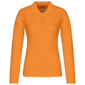 Kariban K257 - Ladies’ long-sleeved piqué polo shirt Orange