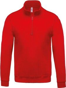 Kariban K478 - Zipped neck sweatshirt Red