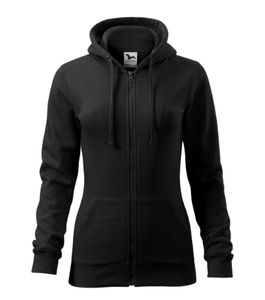 Malfini 411 - Trendy Zipper Sweatshirt Ladies Black