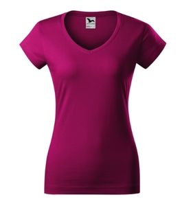 Malfini 162 - Fit V-neck T-shirt Ladies FUCHSIA RED
