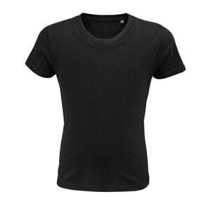 SOL'S 03578 - Pioneer Kids Kids’ Round Neck Fitted Jersey T Shirt Deep Black